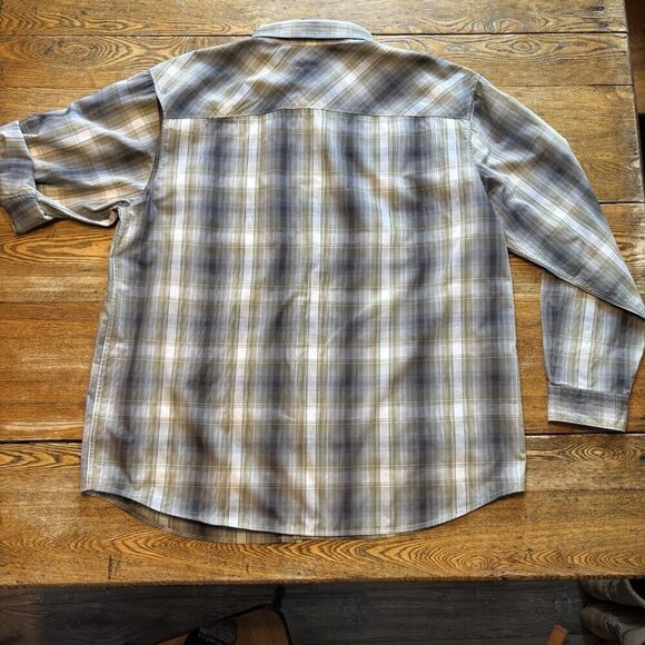 Columbia Long Sleeve Shirt Mens XL Plaid Supplex Nylon Outdoor Fishing Vented - Picture 13 of 16
